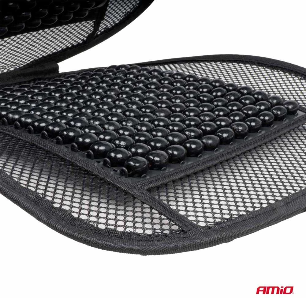 Amio Automobilio sėdynės kilimėlis su karoliukais 125 x 52 cm - juoda
