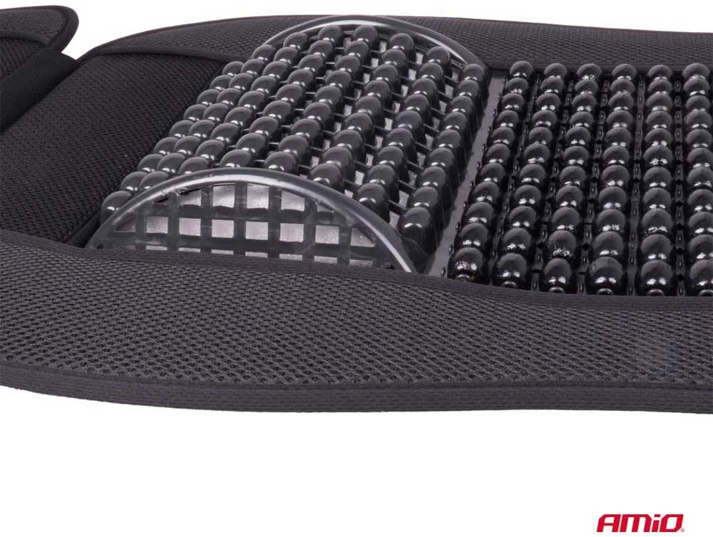 Amio Automobilio sėdynės kilimėlis su karoliukais 110 x 46 cm - juoda
