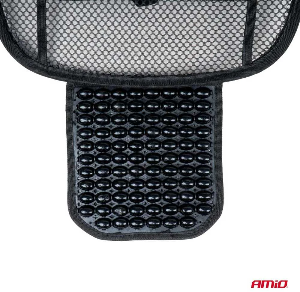 Amio Automobilio sėdynės kilimėlis su karoliukais 125 x 52 cm - juoda