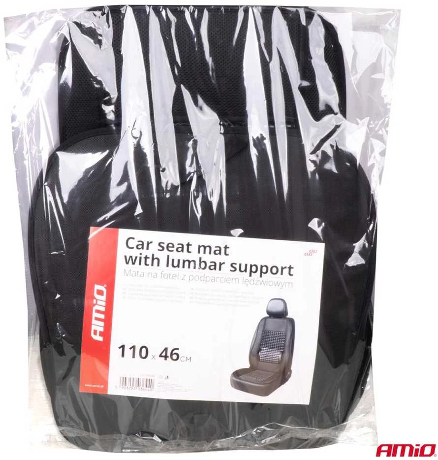 Amio Automobilio sėdynės kilimėlis su karoliukais 110 x 46 cm - juoda