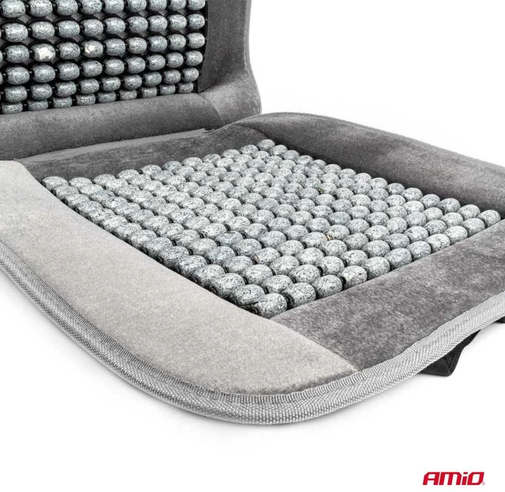 Amio Automobilio sėdynės kilimėlis su karoliukais CSM-17, 45x120 cm - pilka