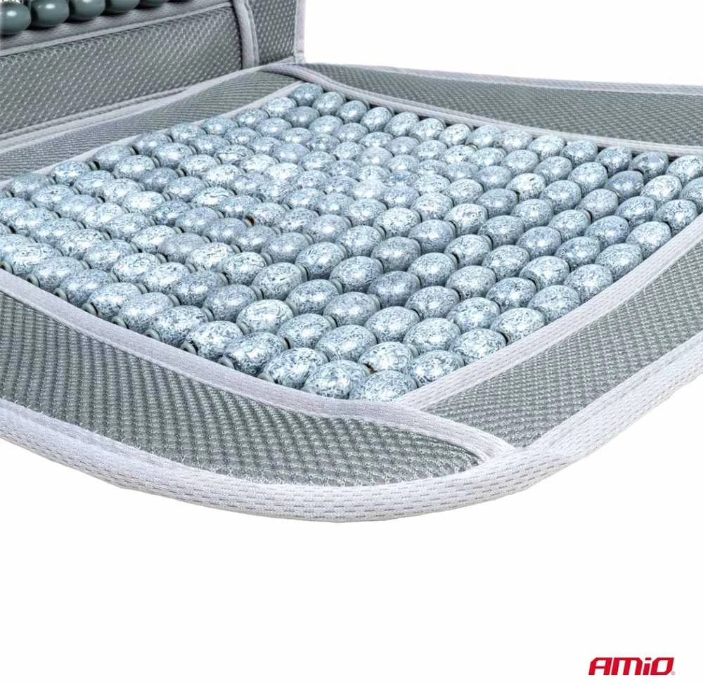 Amio Automobilio sėdynės kilimėlis su karoliukais 97 x 44 cm - pilka
