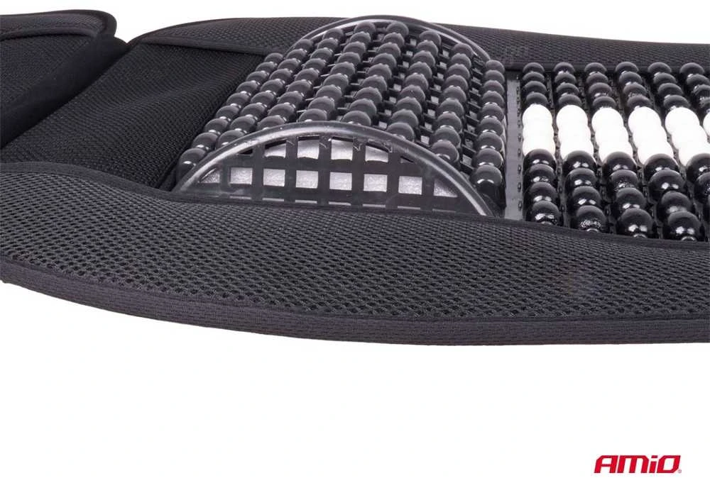 Amio Automobilio sėdynės kilimėlis su karoliukais 131 x 46 cm - juoda