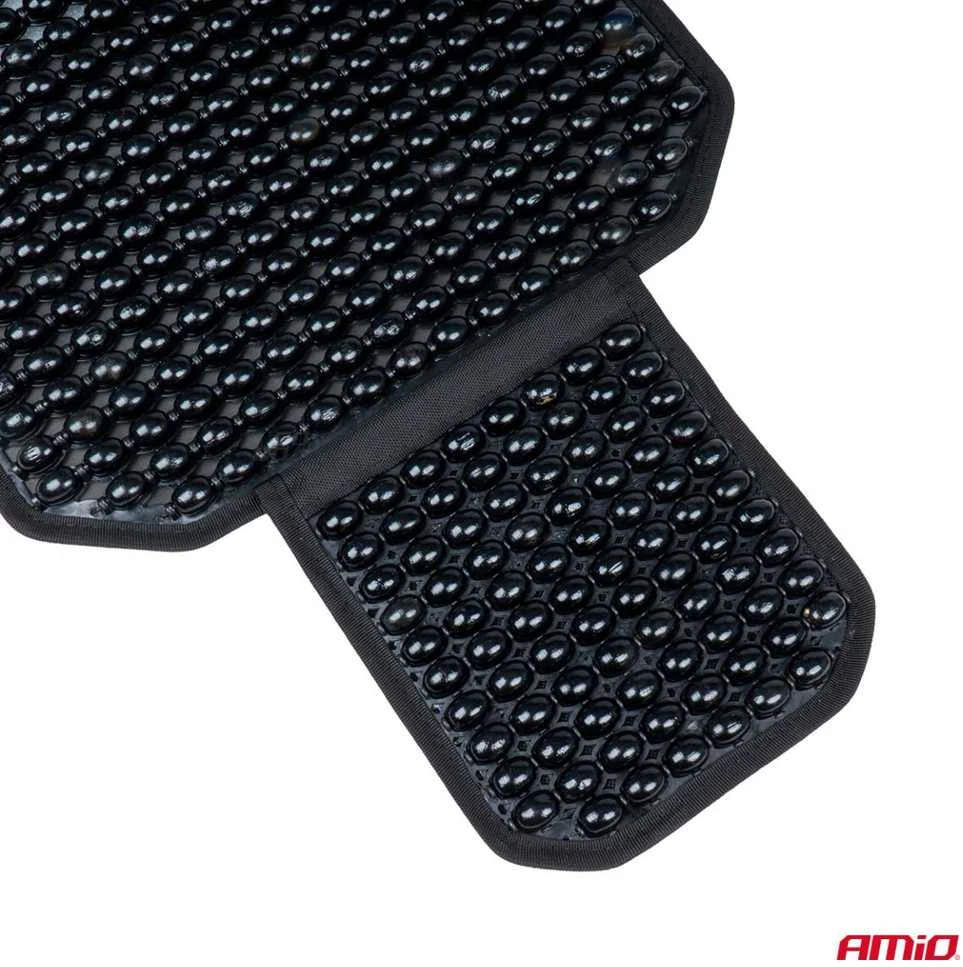 Amio Automobilio sėdynės kilimėlis su karoliukais 126 × 44 cm - juoda