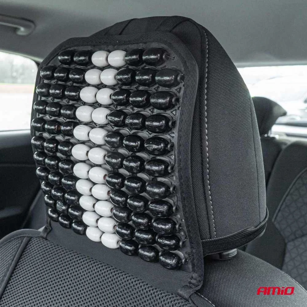Amio Automobilio sėdynės kilimėlis su karoliukais 131 x 46 cm - juoda