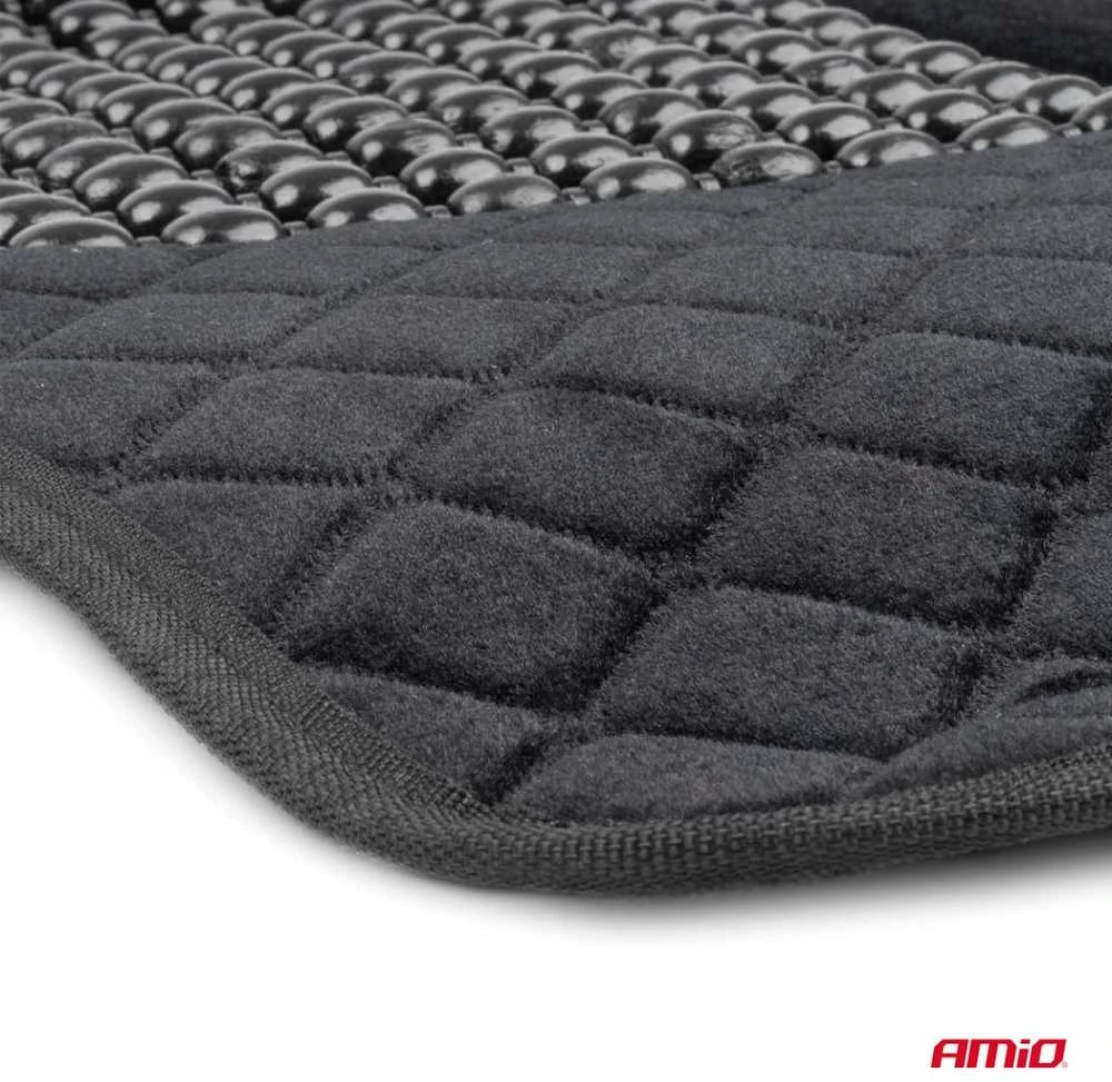 Amio Automobilio sėdynės kilimėlis su karoliukais CSM-16, 45x120 cm - juoda