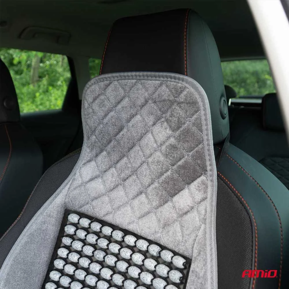 Amio Automobilio sėdynės kilimėlis su karoliukais CSM-17, 45x120 cm - pilka