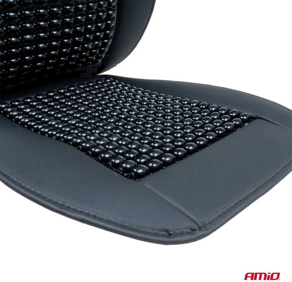 Amio Automobilio sėdynės kilimėlis su karoliukais 147 x 48 cm - juoda