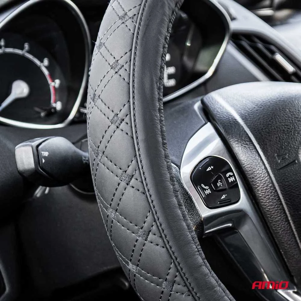 Amio Automobilio vairo užvalkalas 39-41 cm, natūrali oda, SWC-51-L