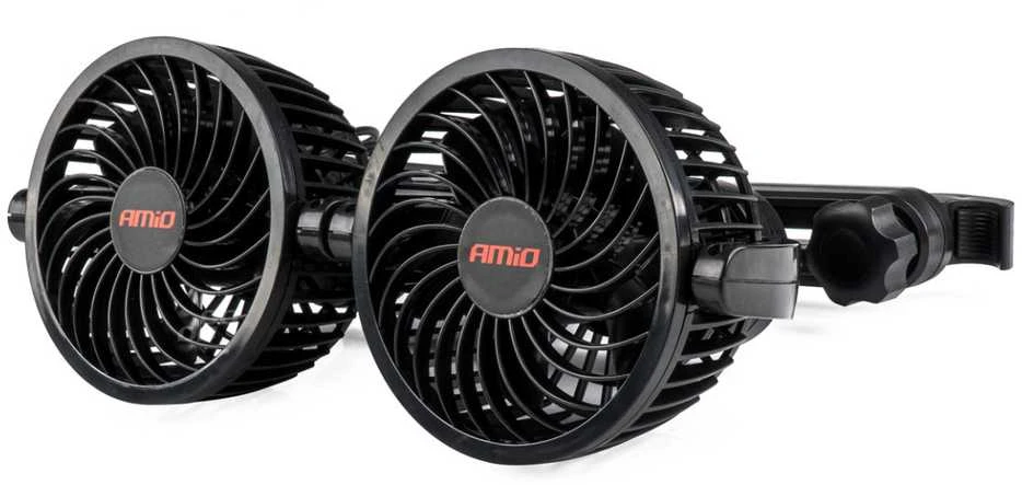 Amio Automobilio ventiliatorius prie galvos atramos 2x4" 12V
