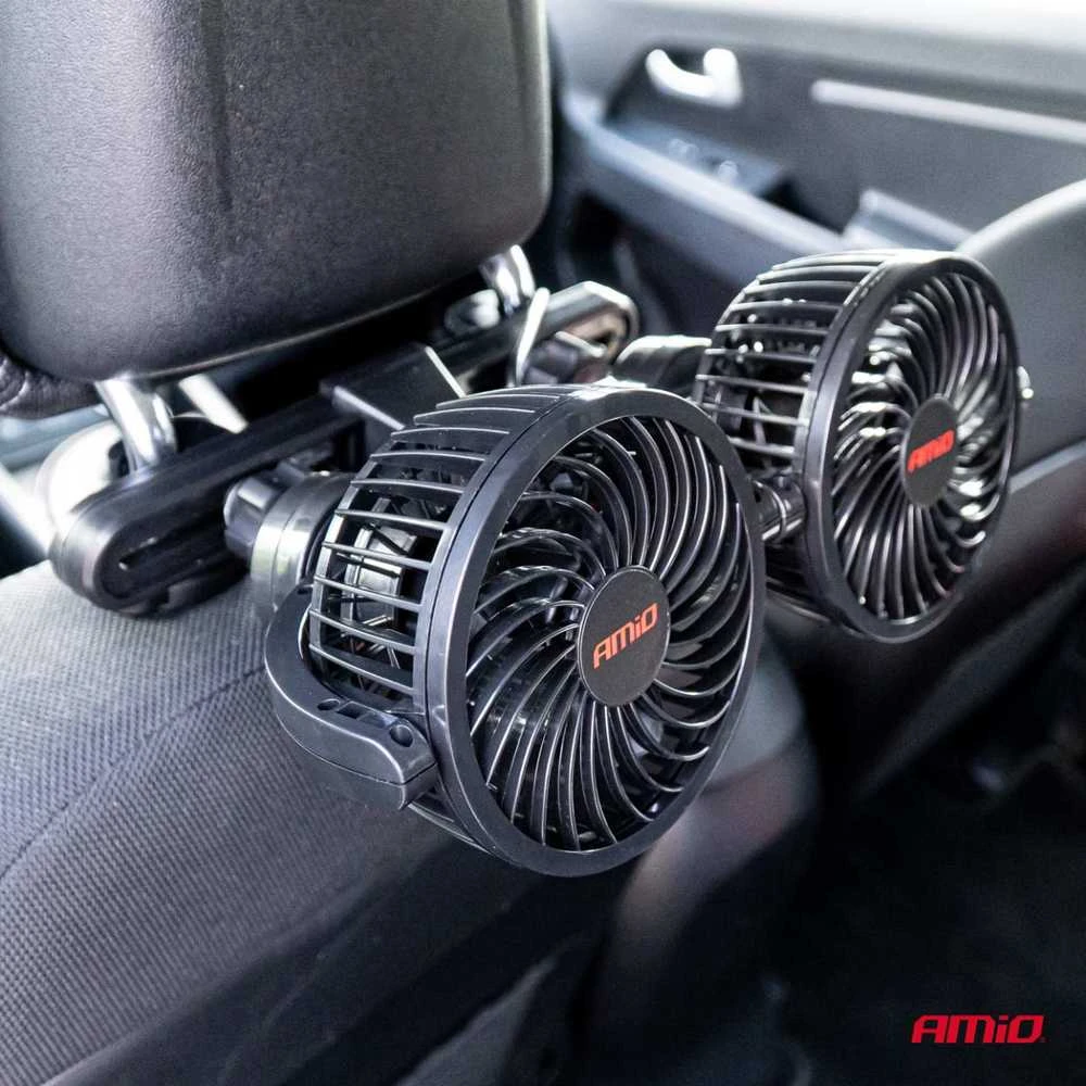 Amio Automobilio ventiliatorius prie galvos atramos 2x4" 12V