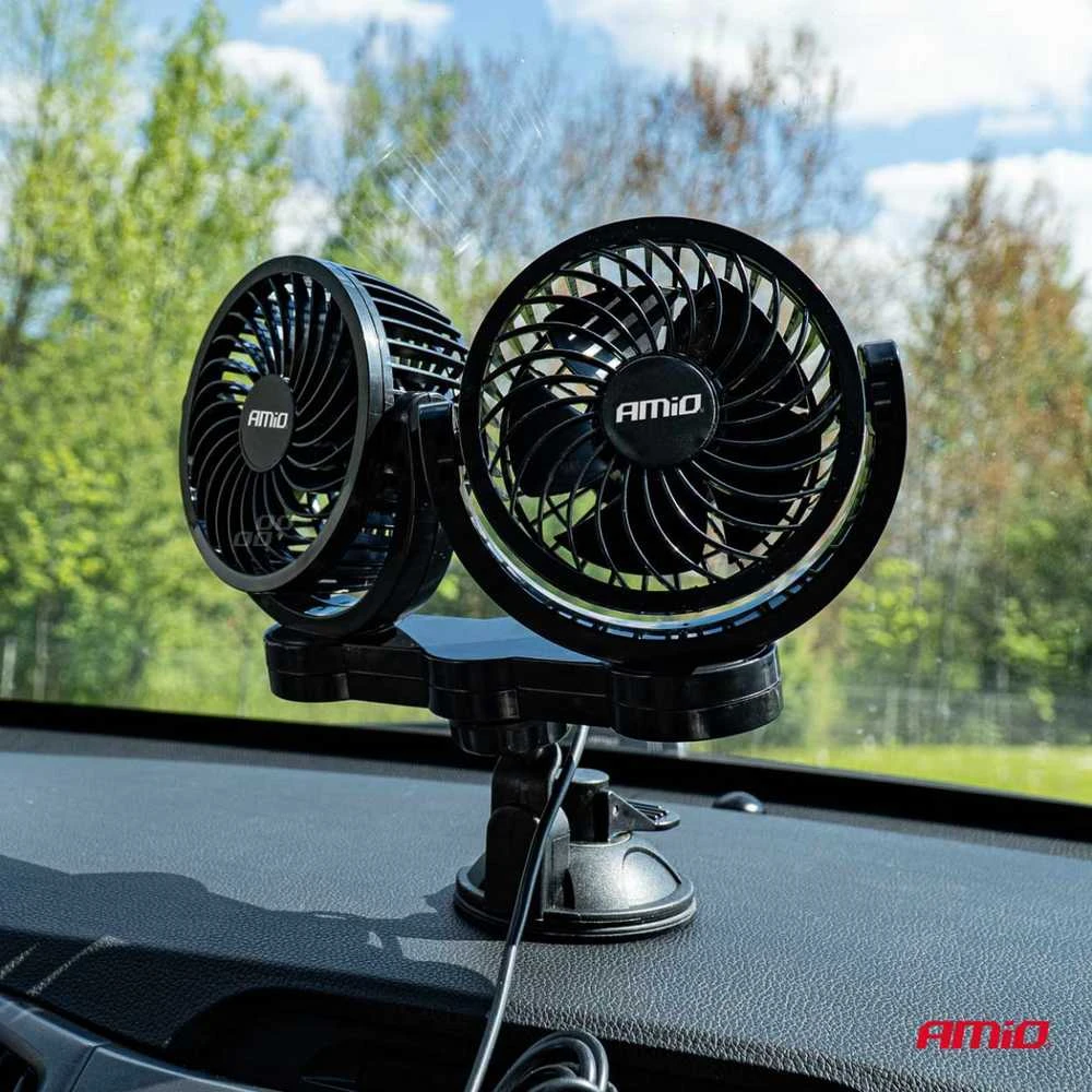 Amio Automobilio ventiliatorius su siurbtuku 2x4" 24V