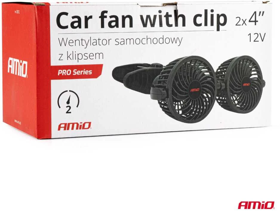 Amio Automobilio ventiliatorius su spaustuku 2x4" 12V