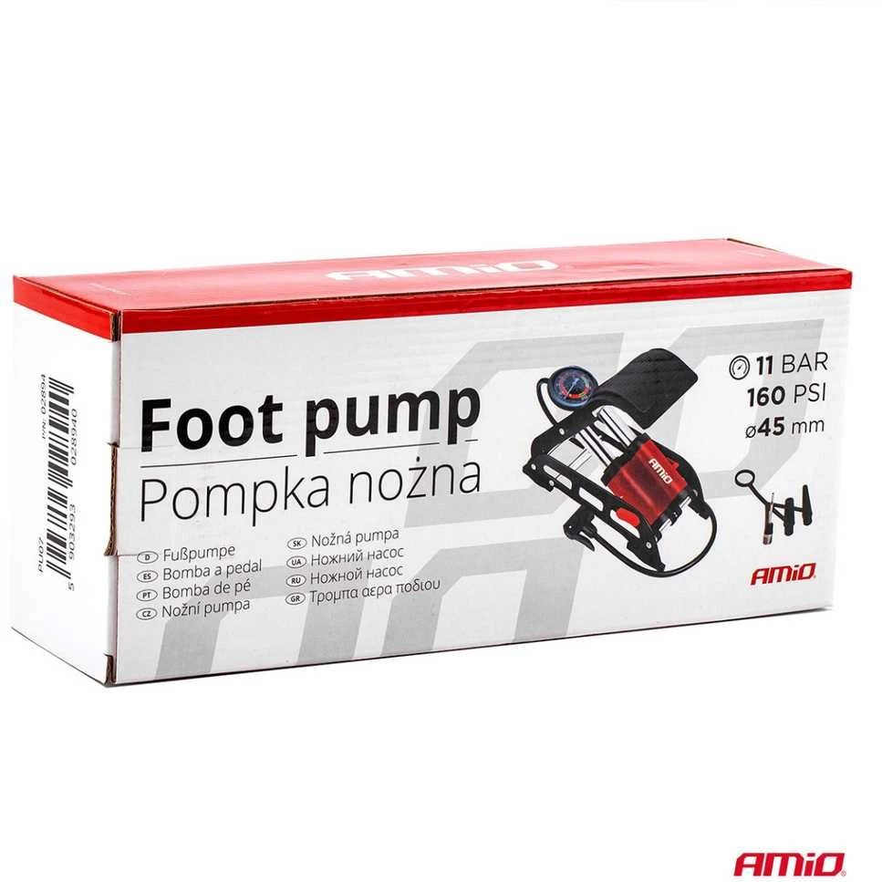 Amio HQ dviguba stūmoklinė kojinė pompa 2×Ø45 mm su manometru ir adapteriais PU07