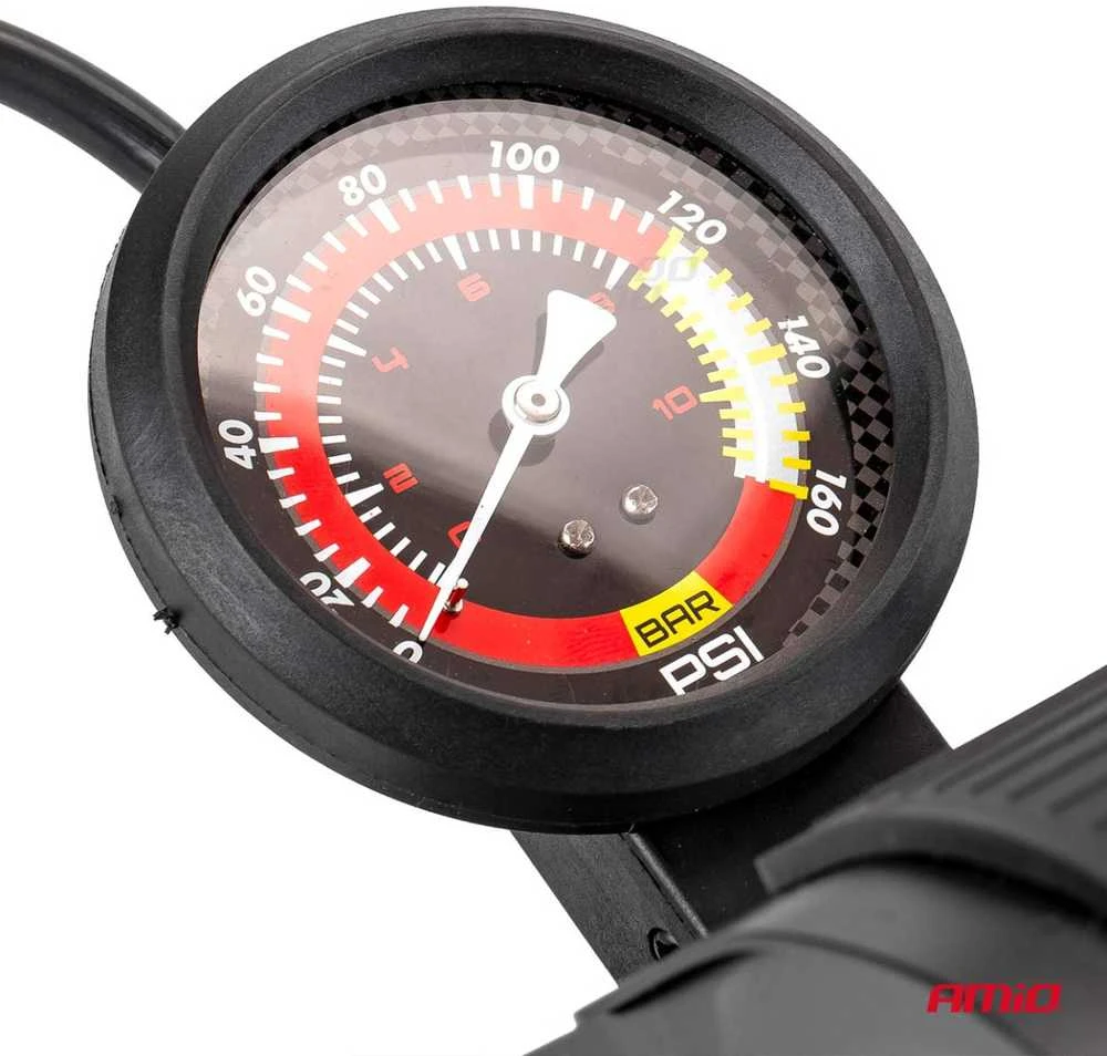 Amio HQ dviguba stūmoklinė kojinė pompa 2×Ø45 mm su manometru ir adapteriais PU07