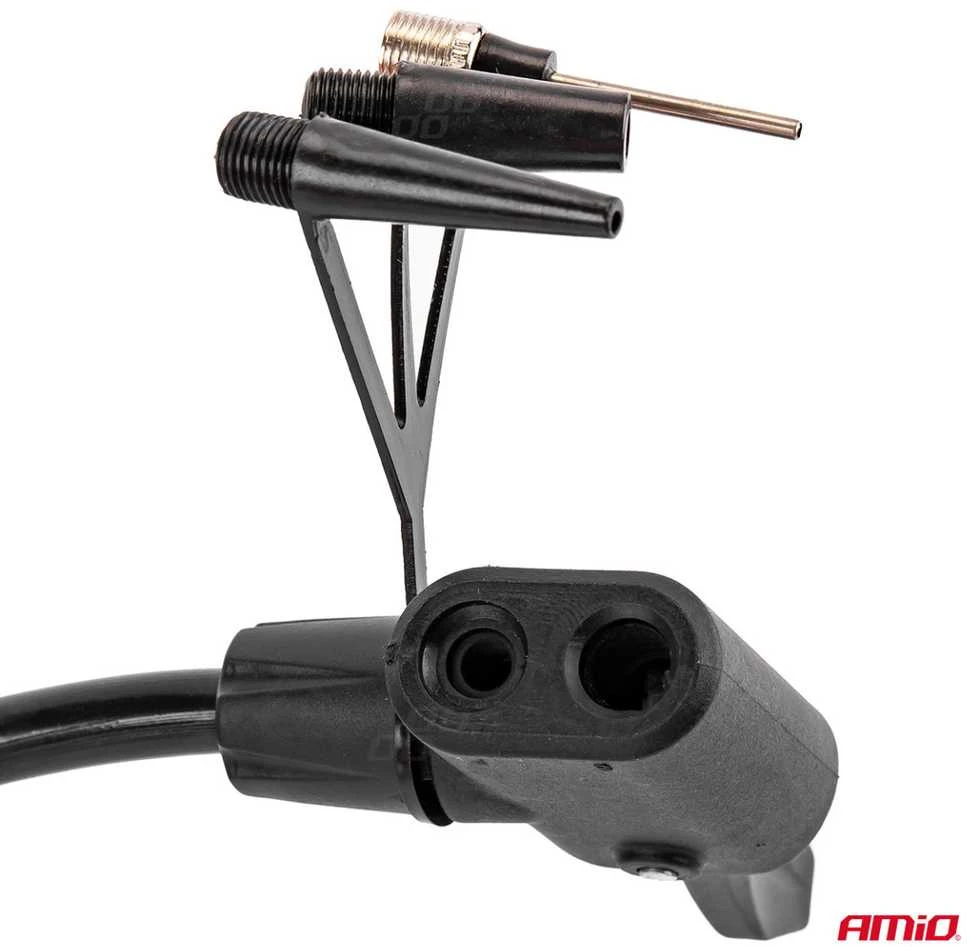 Amio HQ dviguba stūmoklinė kojinė pompa 2×Ø45 mm su manometru ir adapteriais PU07