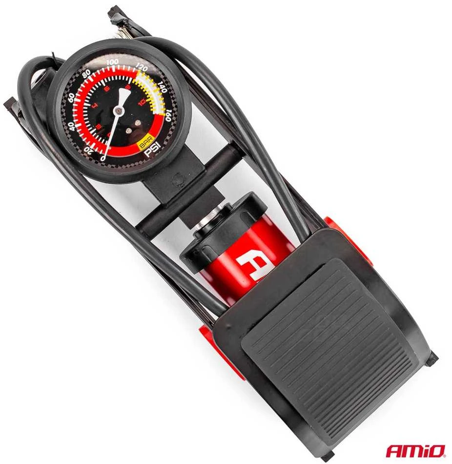 Amio HQ vieno stūmoklio kojinė pompa Ø55 mm su manometru ir adapteriais PU06