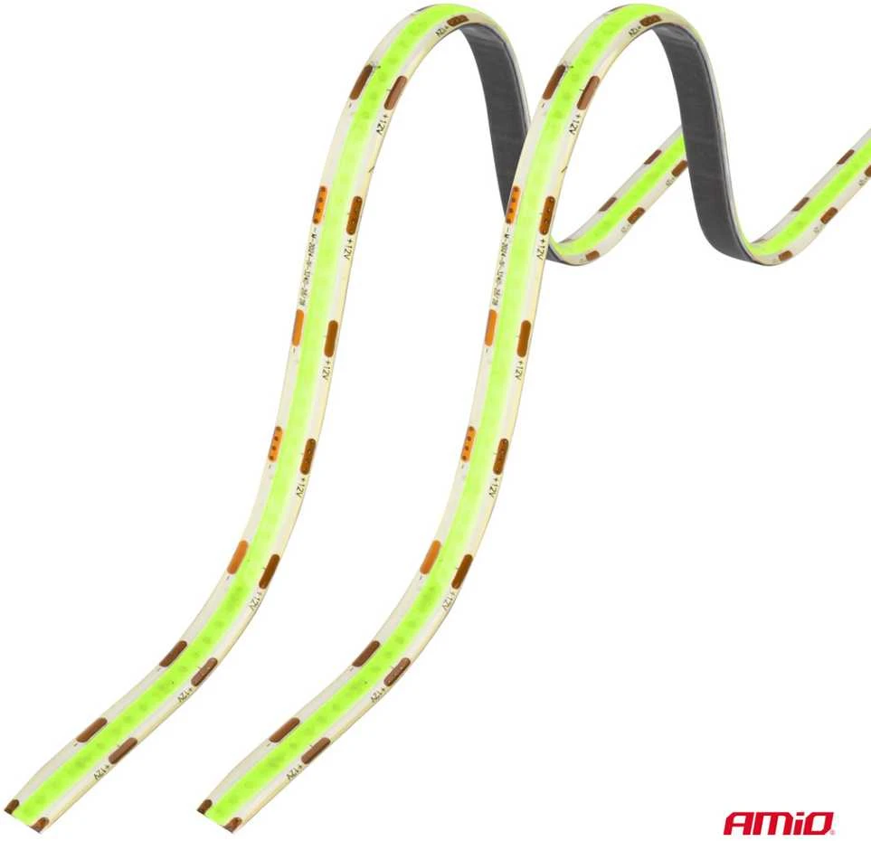 Amio Lanksčios COB LED juostos 2x30 cm 12V, žalia