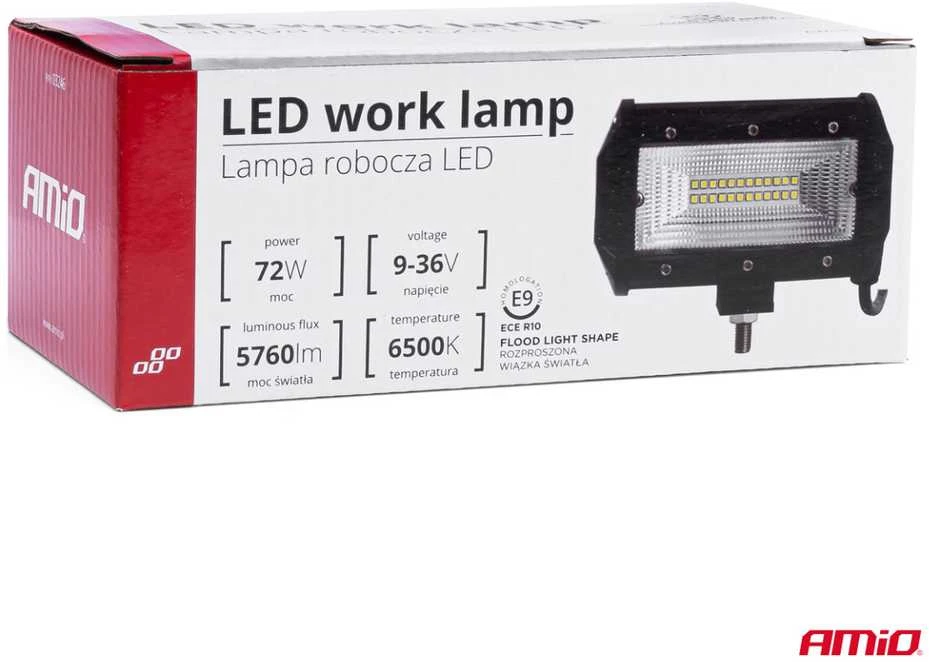 Amio LED Darbinė lempa, 72 W, 9–36 V, AWL35