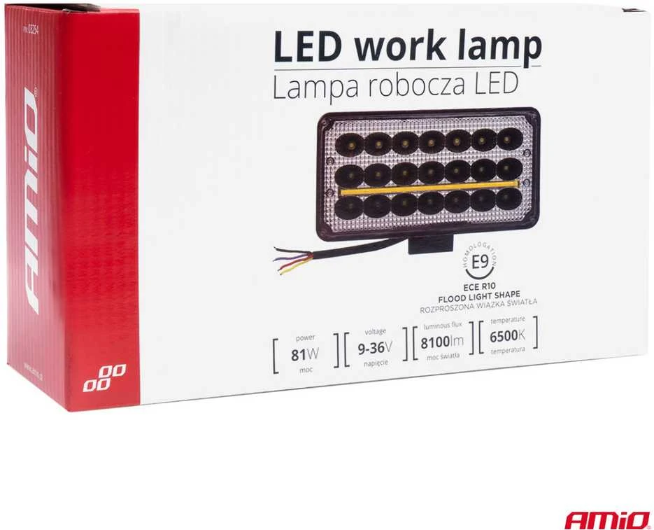 Amio LED Darbinė lempa, 81 W, 9–36 V, AWL43
