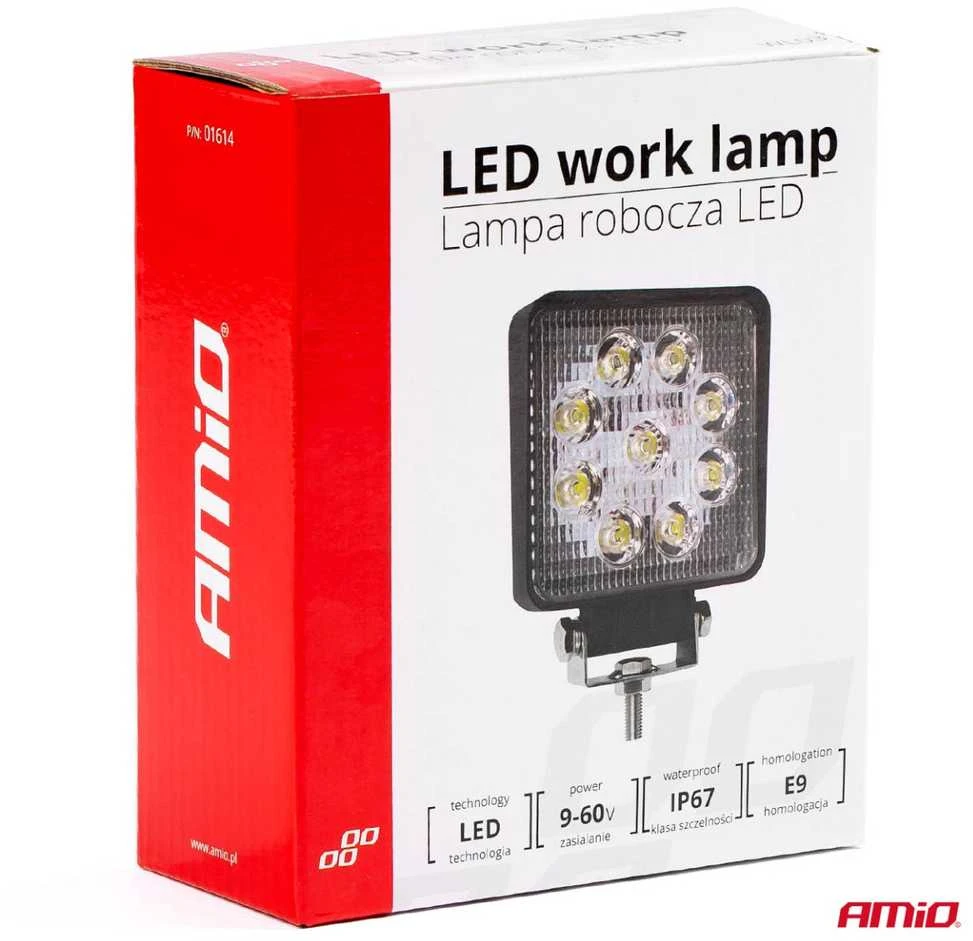 Amio Darbinis šviestuvas 6 LED, 106*106*32mm, 9-60V, 27W