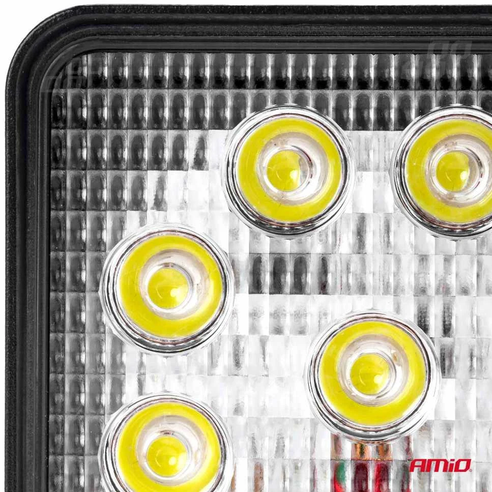 Amio Darbinis šviestuvas 6 LED, 106*106*32mm, 9-60V, 27W