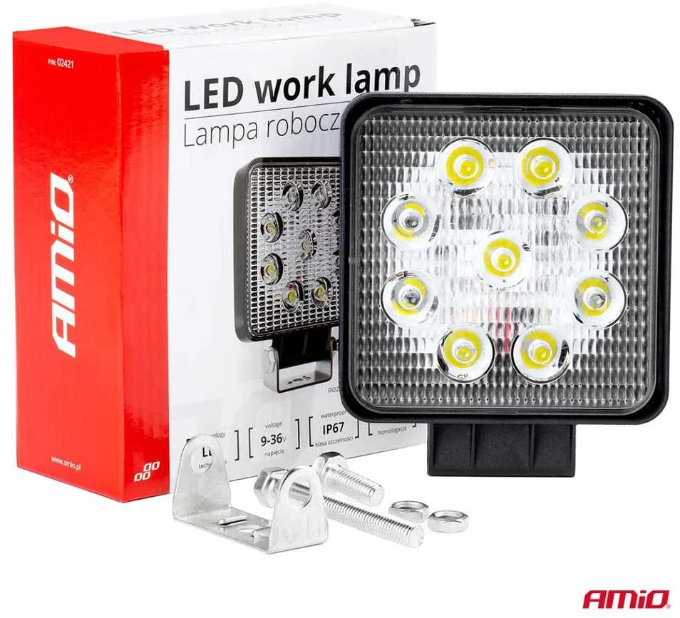 Amio Darbo žibintas 9 LED, 9-36v