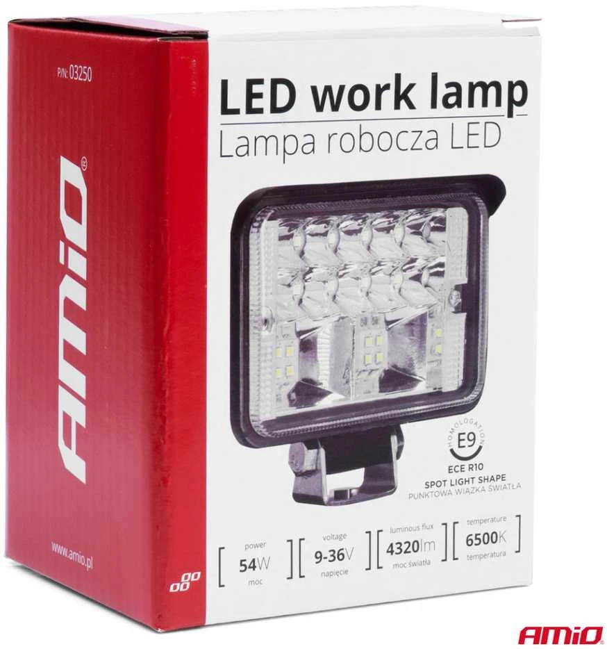 Amio LED Darbinė lempa AWL39, 18 LED SPOT 9-36V