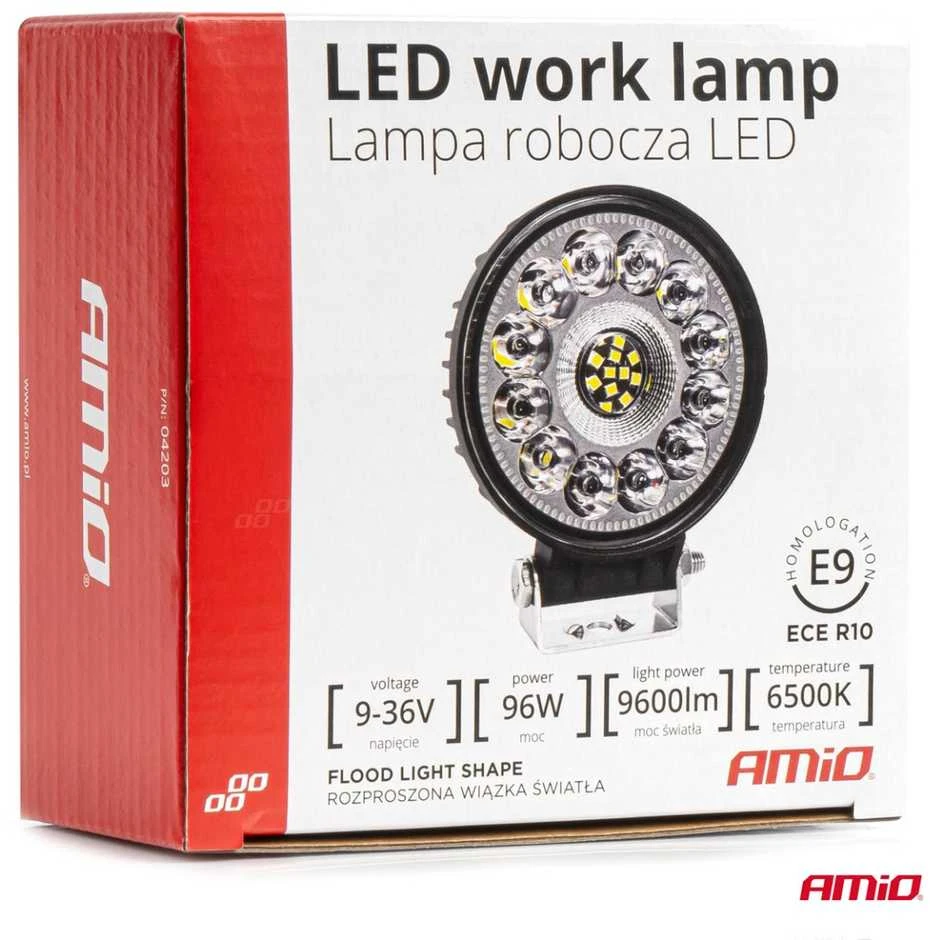 Amio LED Darbinė lempa AWL62, 96W 6500K 9600lm 9-36V