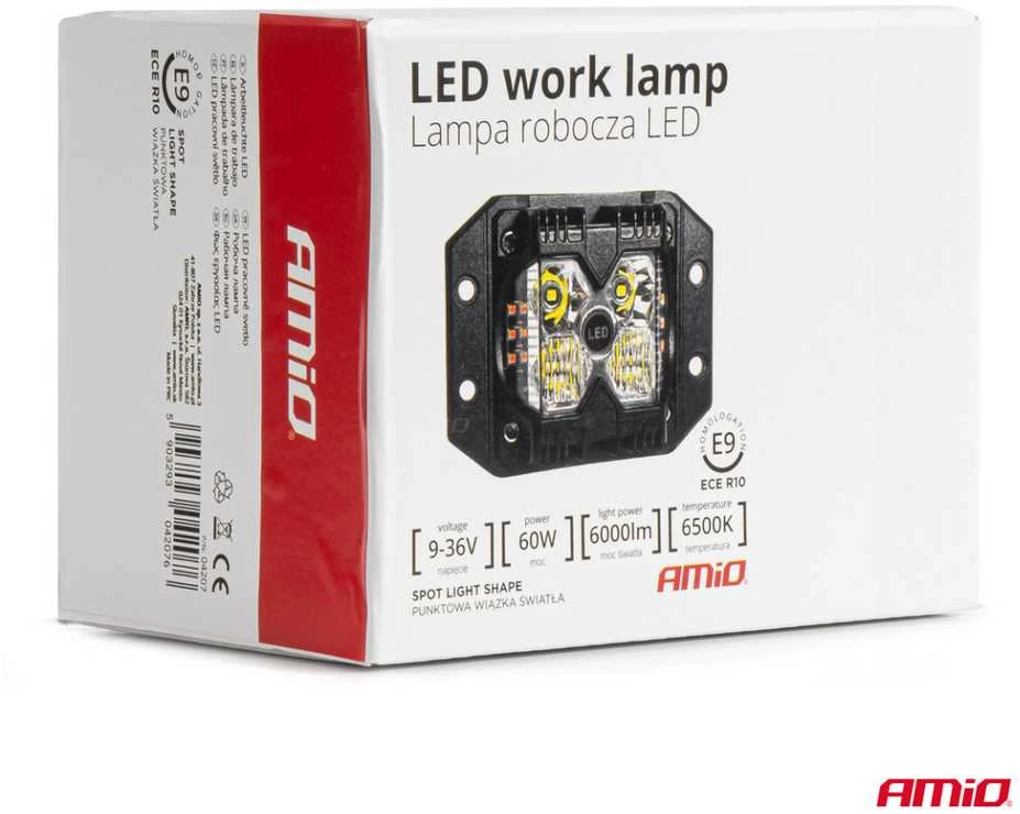 Amio LED Darbinė lempa AWL66, 60W 6500K 6000lm 9-36V