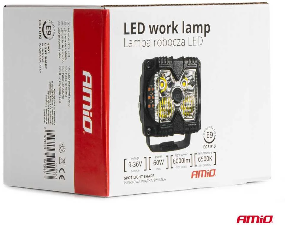 Amio LED Darbinė lempa AWL67, 60W 6500K 6000lm 9-36V