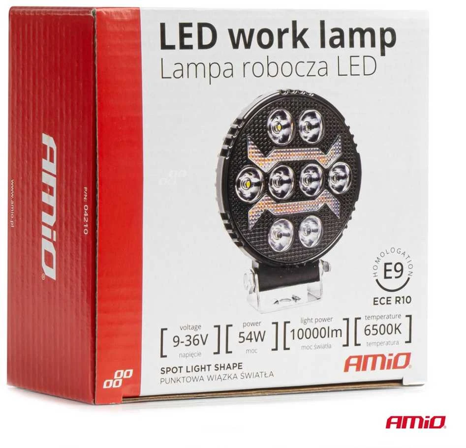 Amio LED Darbinė lempa AWL69, 54W 6500K 10000lm 9-36V