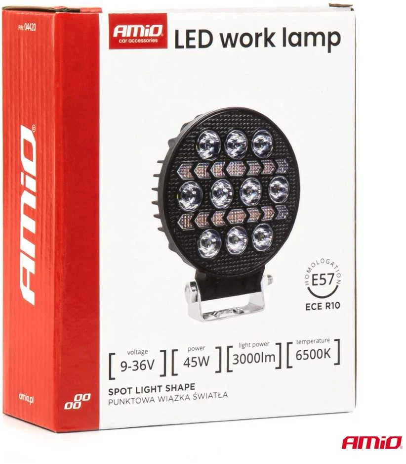 Amio LED Darbinė lempa AWL76, 45W 6500K 3000lm 9-36V