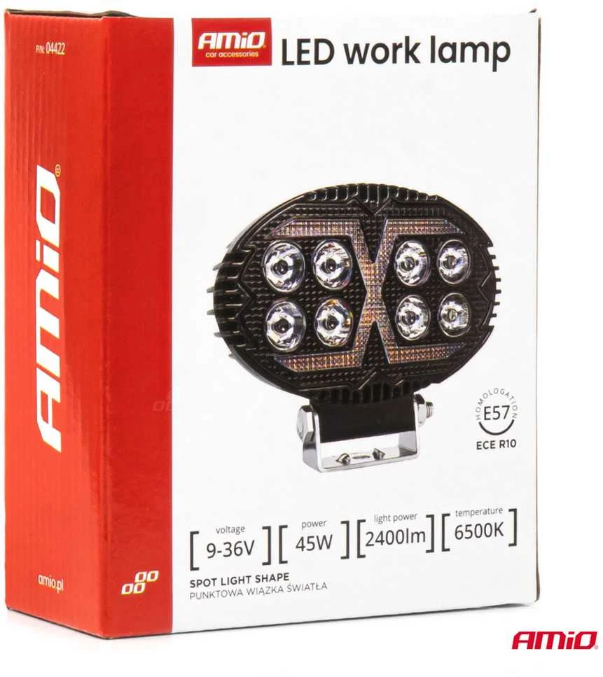 Amio LED Darbinė lempa AWL78, 45W 6500K 2400lm 9-36V
