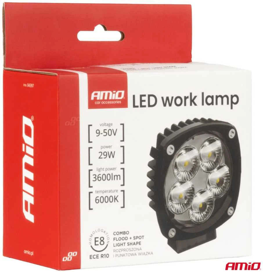 Amio LED Darbinė lempa COMBO, 29W 12V 24V