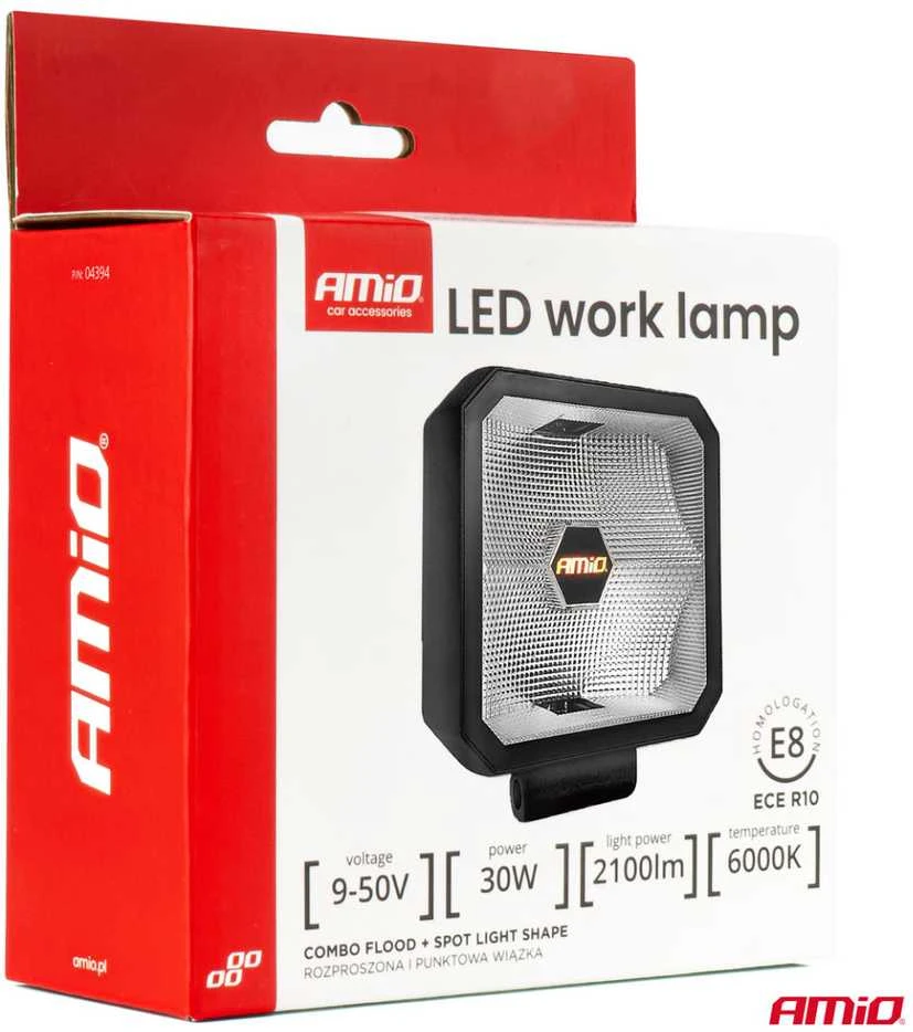 Amio LED Darbinė lempa COMBO Amber&Baltas, 30W 12V 24V