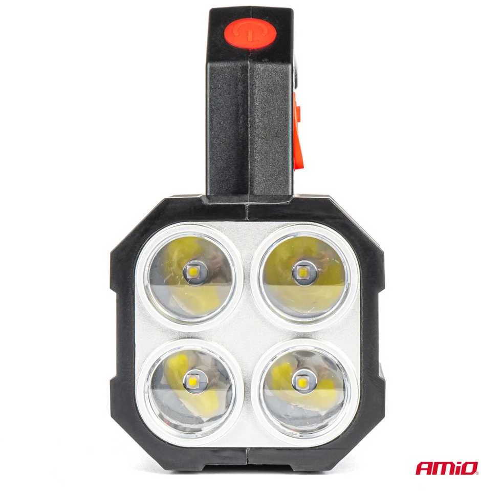 Amio LED darbo žibintas 4LED + COB 1200mAh