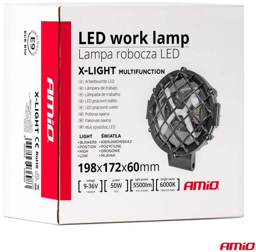 Amio LED daugiafunkcis X-light darbinis žibintas 9-36V 50W