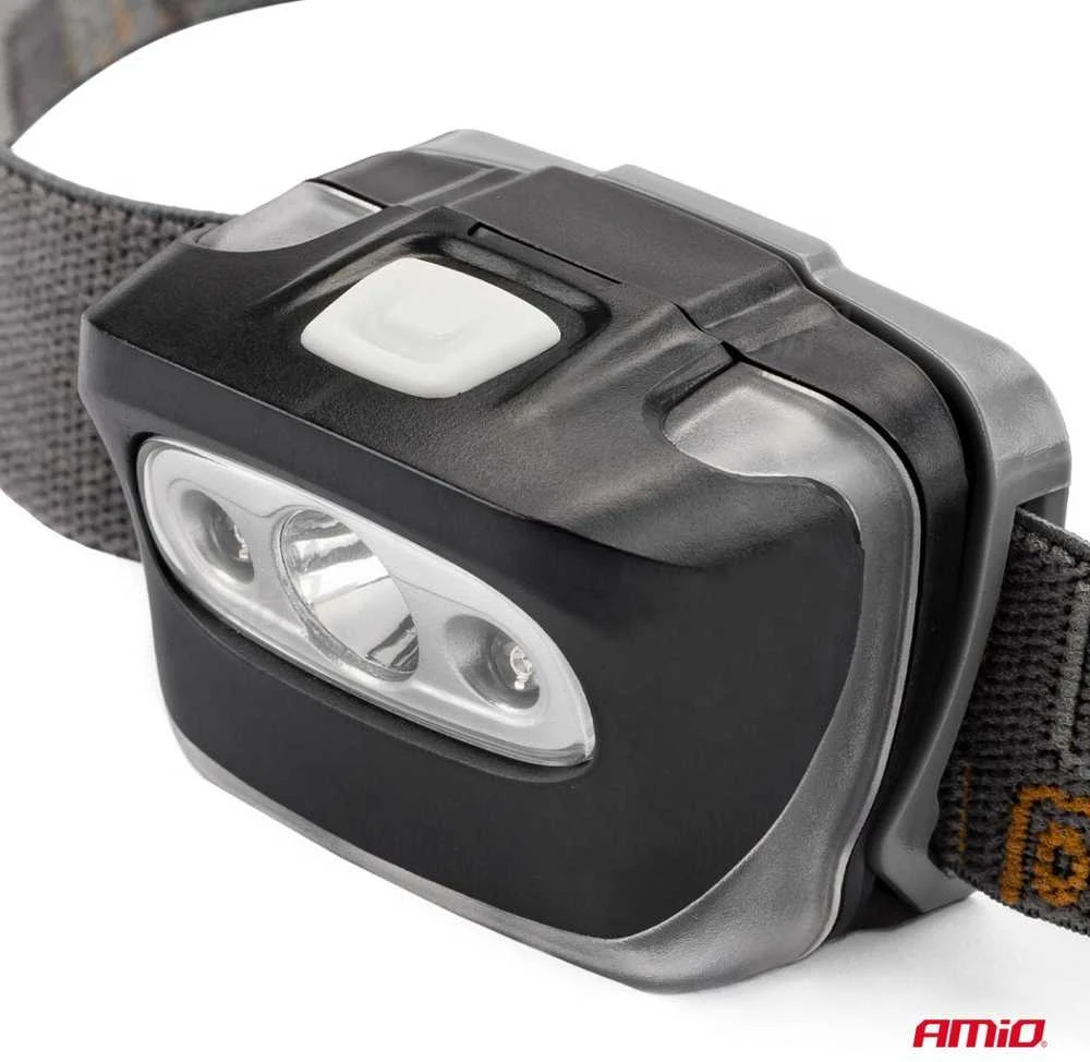 Amio LED Galvos žibintuvėlis, 3W 1200mA pakraunamas, 180 Flux IPX4