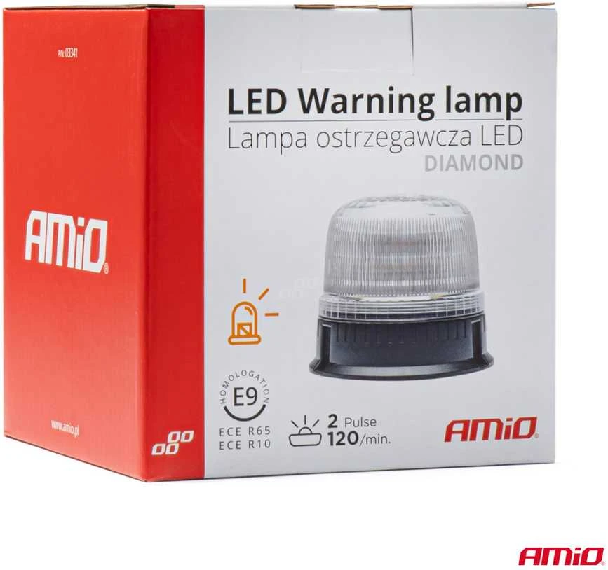 Amio LED įspėjamasis žibintas W25b 3 varžtai R65 R10 24LED 12/24V IP66