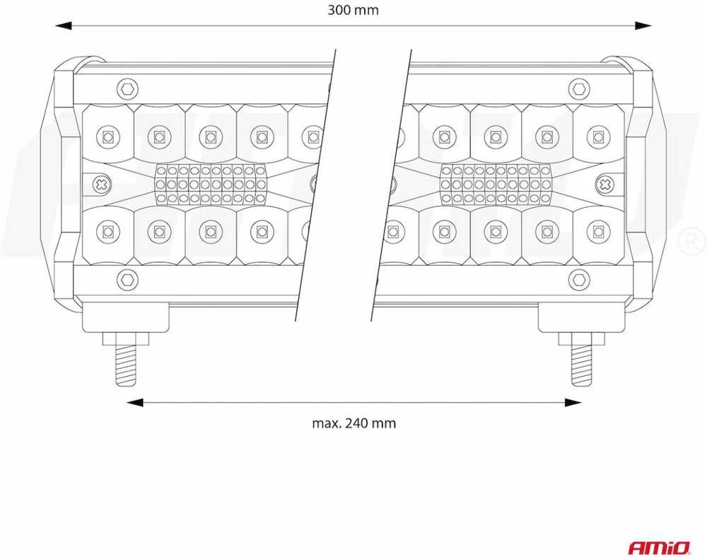 Amio Darbo žibintas 80 LED Combo 9-36v
