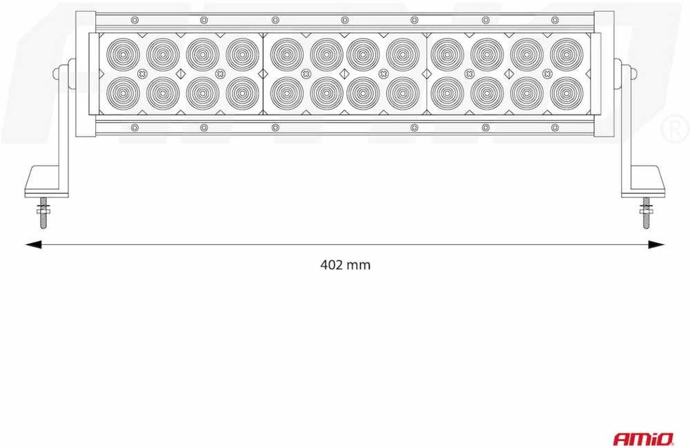 Amio Darbinis šviesos baras AWL23 24LED COMBO 9-36V, 1 vnt.
