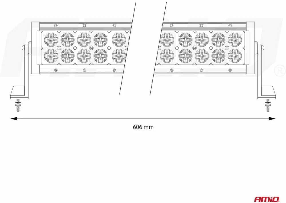 Amio LED Panelinis žibintas, AWL24 60 cm 9-36V