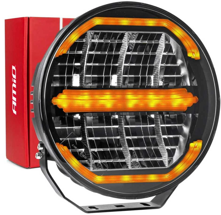 Amio LED tolimųjų šviesų žibintas su pozicinių šviesų funkcija 112W 12V 24V