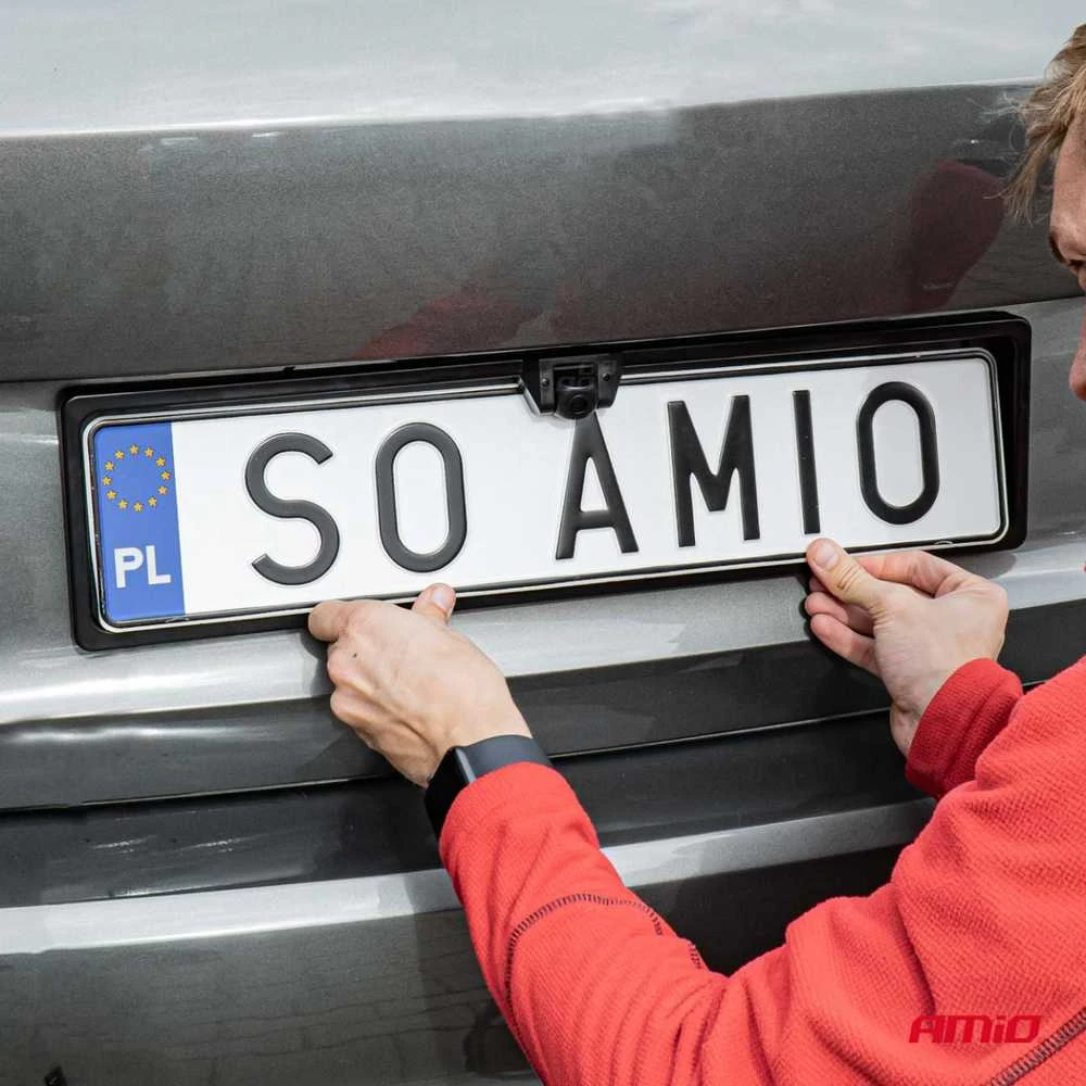 Amio Numerio rėmelis su belaide atbulinės eigos kamera 12V