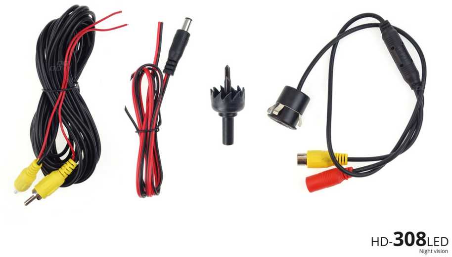 Amio Parkavimo jutiklių rinkinys TFT01 4,3" su HD 315 LED kamera, 4 juodi jutikliai 22 mm