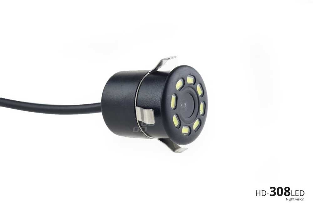 Amio Parkavimo jutiklių rinkinys TFT01 4,3" su HD 315 LED kamera, 4 juodi jutikliai 22 mm