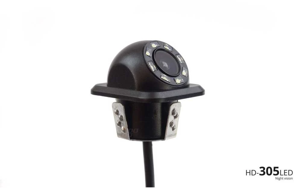 Amio Parkavimo pagalbos sistema 4,3 TFT02 su FLIP-UP CAM-305 LED kamera, 4 juodi jutikliai GOLD 18 mm