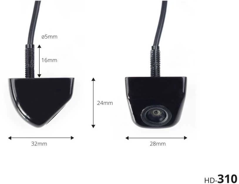 Amio Parkavimo pagalbos sistema 4,3 TFT02 su FLIP-UP CAM-310 kamera, 4 juodi jutikliai, vidinis montavimas 16,5 mm