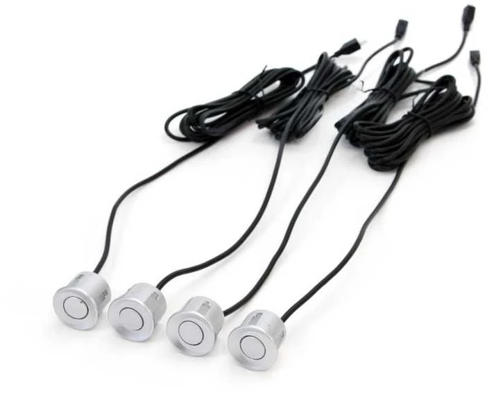Amio Parkavimo pagalbos sistema TFT01 4,3" su HD-501-IR kamera, 4 sidabro spalvos jutikliai